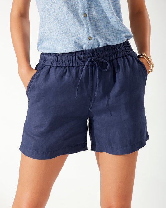 Tommy Bahama | Palmbray High-Rise Linen Easy Shorts / Island Navy