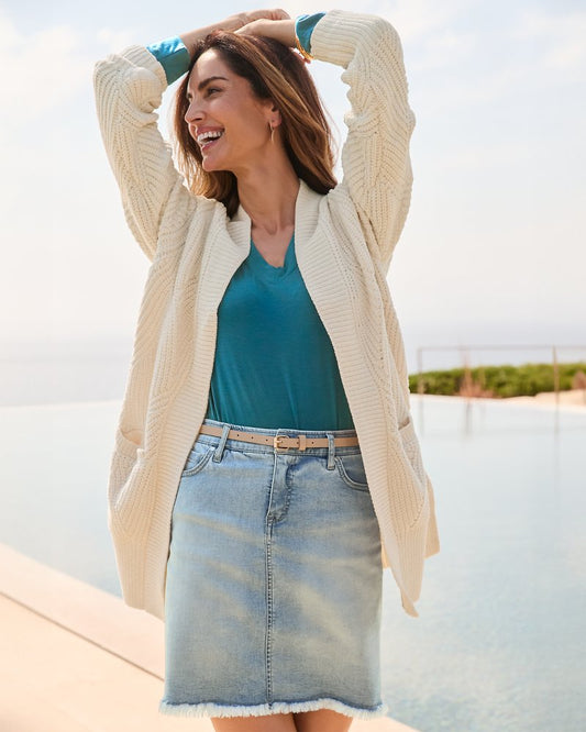 Tommy Bahama | Boracay® Indigo Raw-Edge Skirt / Bleach Wash