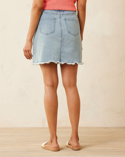 Tommy Bahama | Boracay® Indigo Raw-Edge Skirt / Bleach Wash