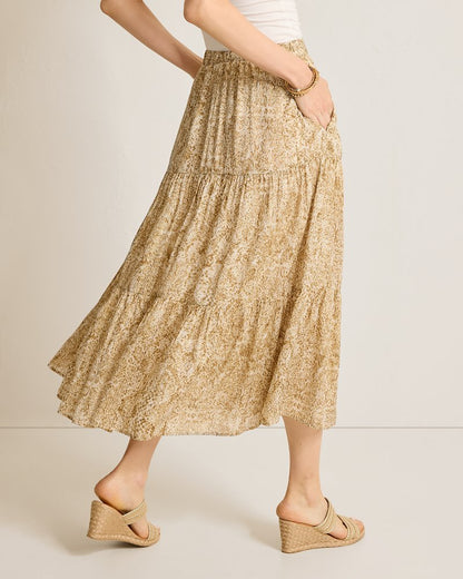 Tommy Bahama | Playa Python Shimmer Midi Skirt / Travertine
