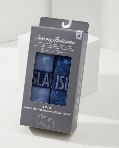 Tommy Bahama | Cotton-Modal Boxer Briefs - 2-Pack / Dark Denim