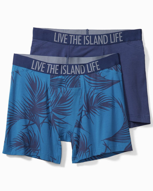 Tommy Bahama | Cotton-Modal Boxer Briefs - 2-Pack / Blue Print