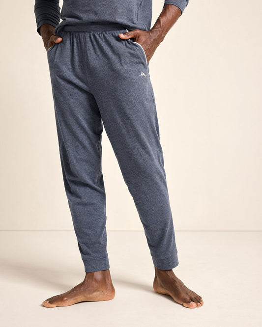 Tommy Bahama | Big & Tall Jersey Lounge Joggers / Heathered Blue