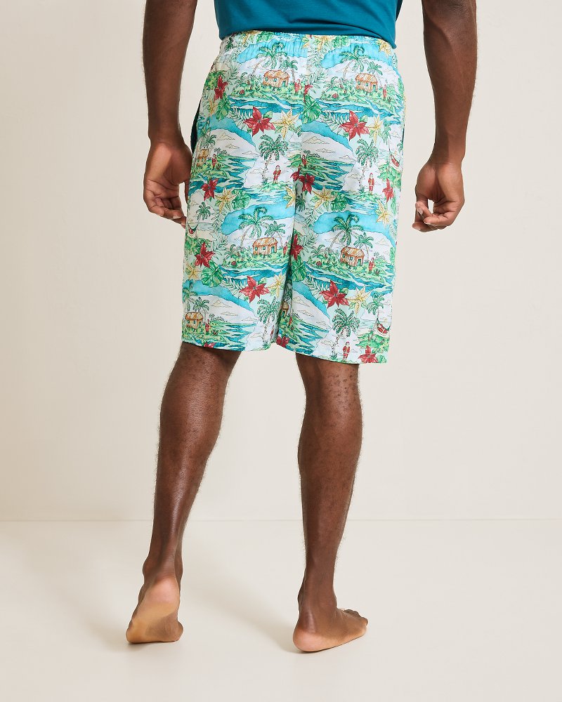 Tommy Bahama | Woven Tropical Print Pajama Shorts / Big Sky Blue