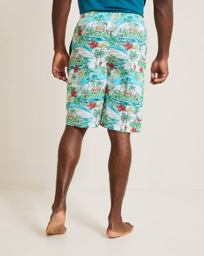 Tommy Bahama | Big & Tall Woven Tropical Print Pajama Shorts / Big Sky Blue
