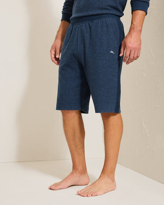 Tommy Bahama | Textured Twill Stripe Pajama Shorts / Dark Moonlight