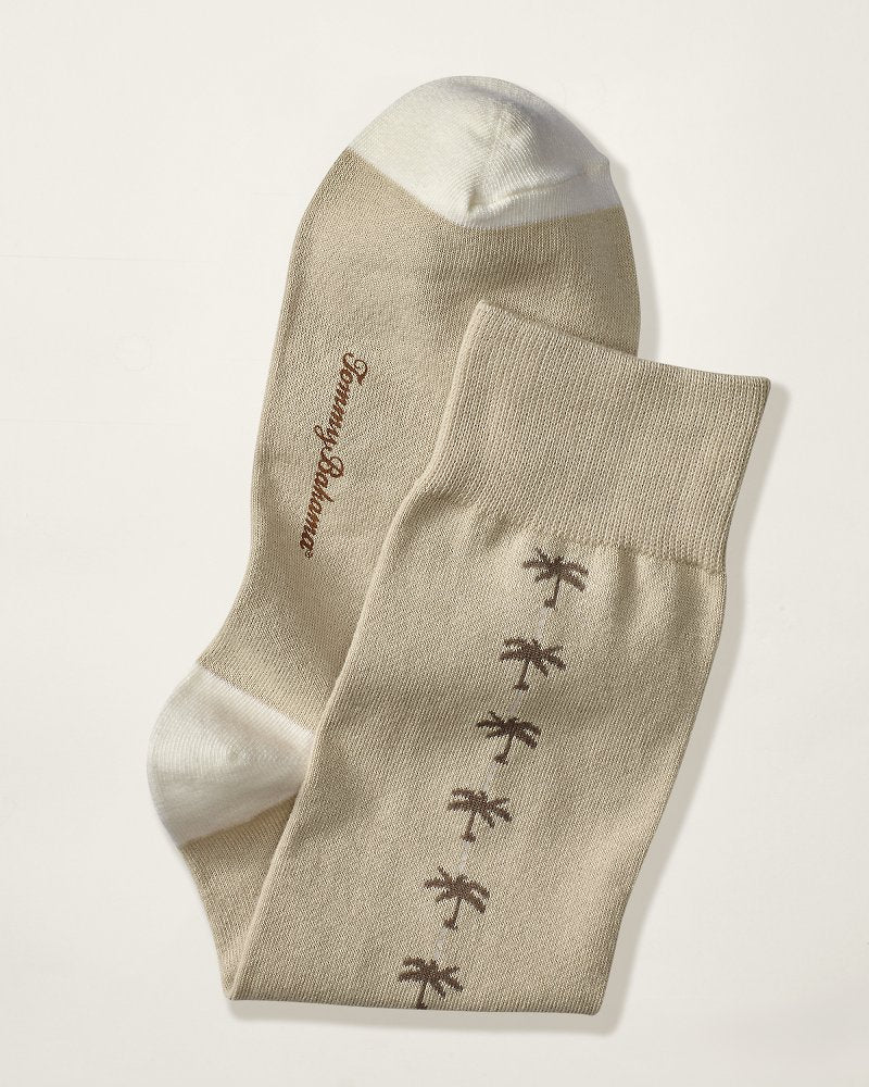 Tommy Bahama | Palm Clocking Socks / Stone