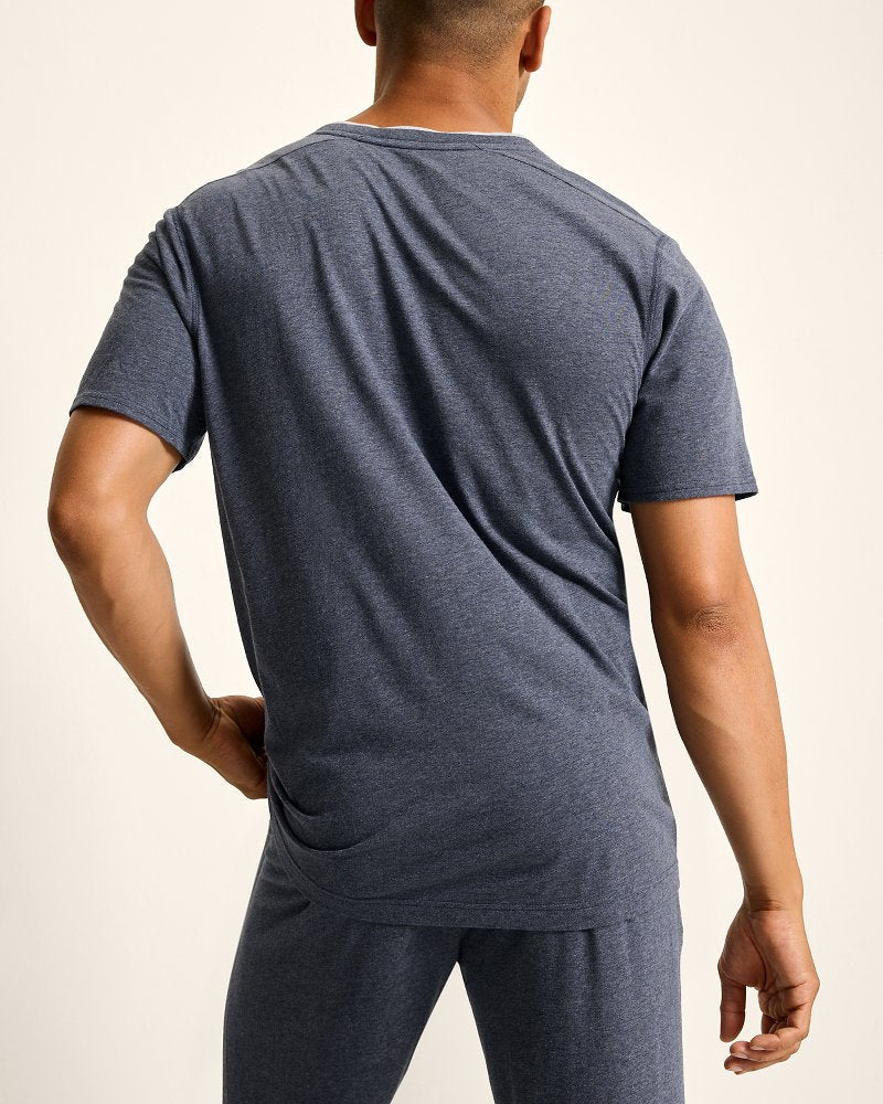 Tommy Bahama | Jersey Short-Sleeve V-Neck T-Shirt / Heathered Blue