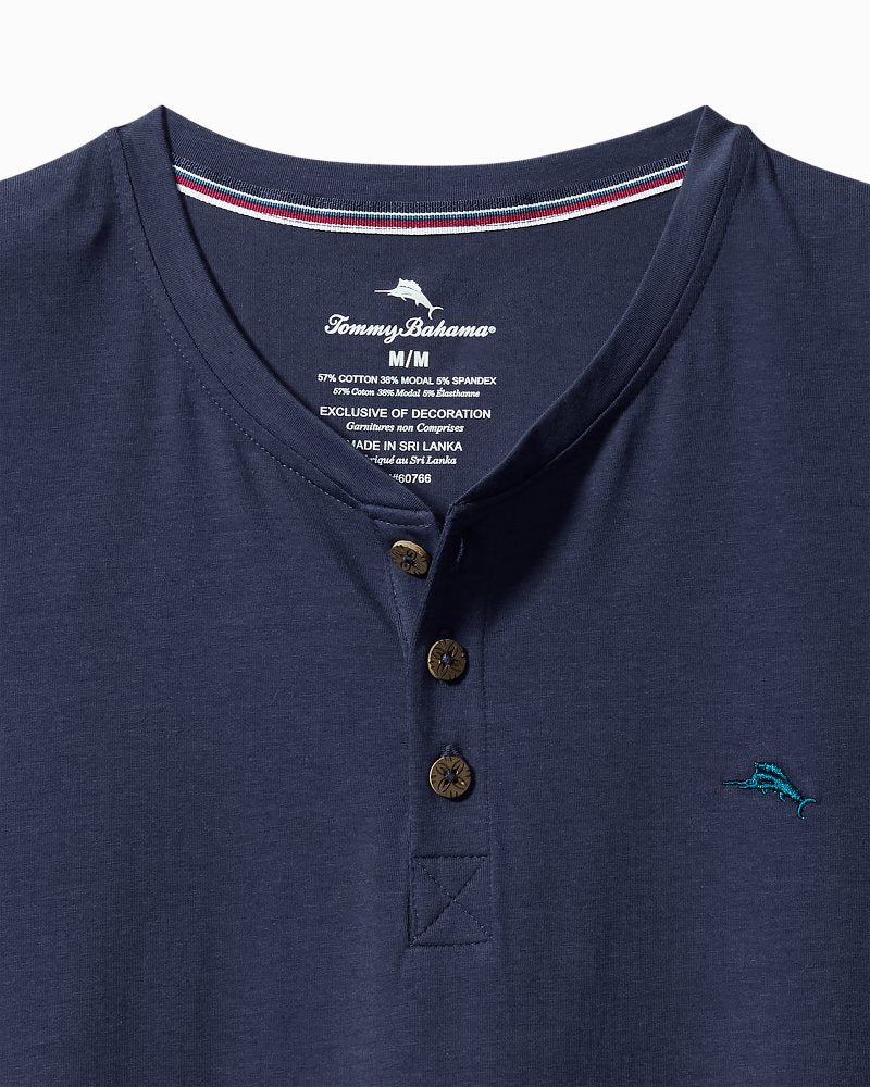 Tommy Bahama | Big & Tall Jersey Short-Sleeve Henley / Peacoat Navy