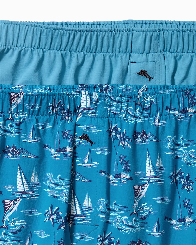 Tommy Bahama | Cotton Knit Marlin Print Boxers — 2-Pack / Slate Teal