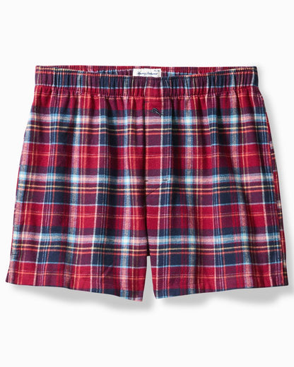 Tommy Bahama | Flannel Plaid Boxers / Beet Red