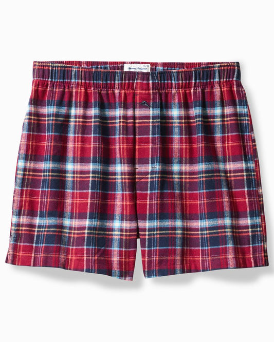 Tommy Bahama | Flannel Plaid Boxers / Beet Red