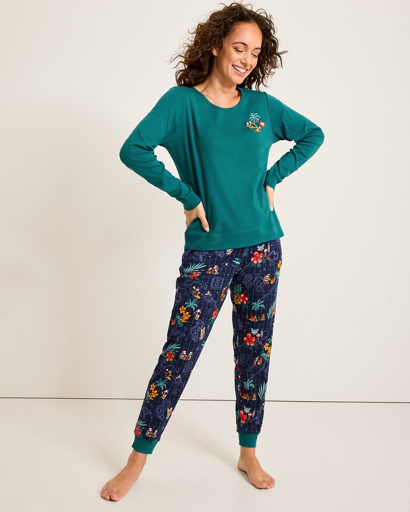 Tommy Bahama | Disney Long Sleeve & Pants Family Pajama Set / Tropical Teal