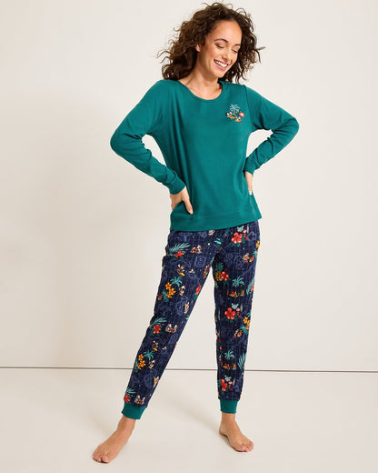 Tommy Bahama | Disney Long Sleeve & Pants Family Pajama Set / Tropical Teal