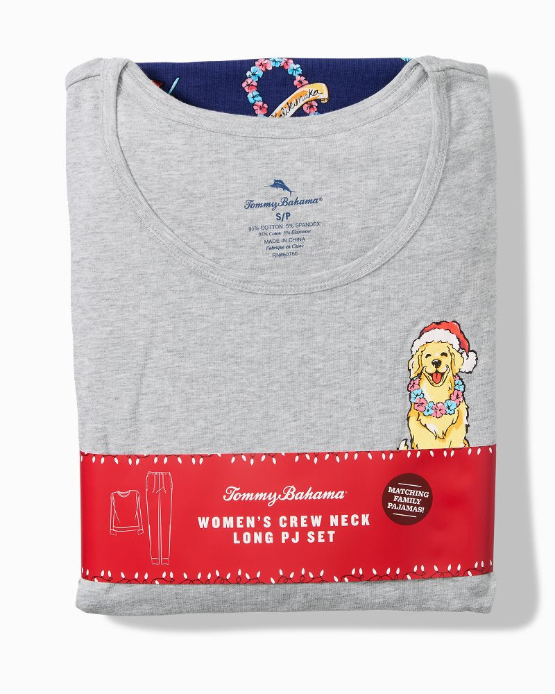 Tommy Bahama | Holiday Dog Long Sleeve & Pants Family Pajama Set / Island Navy