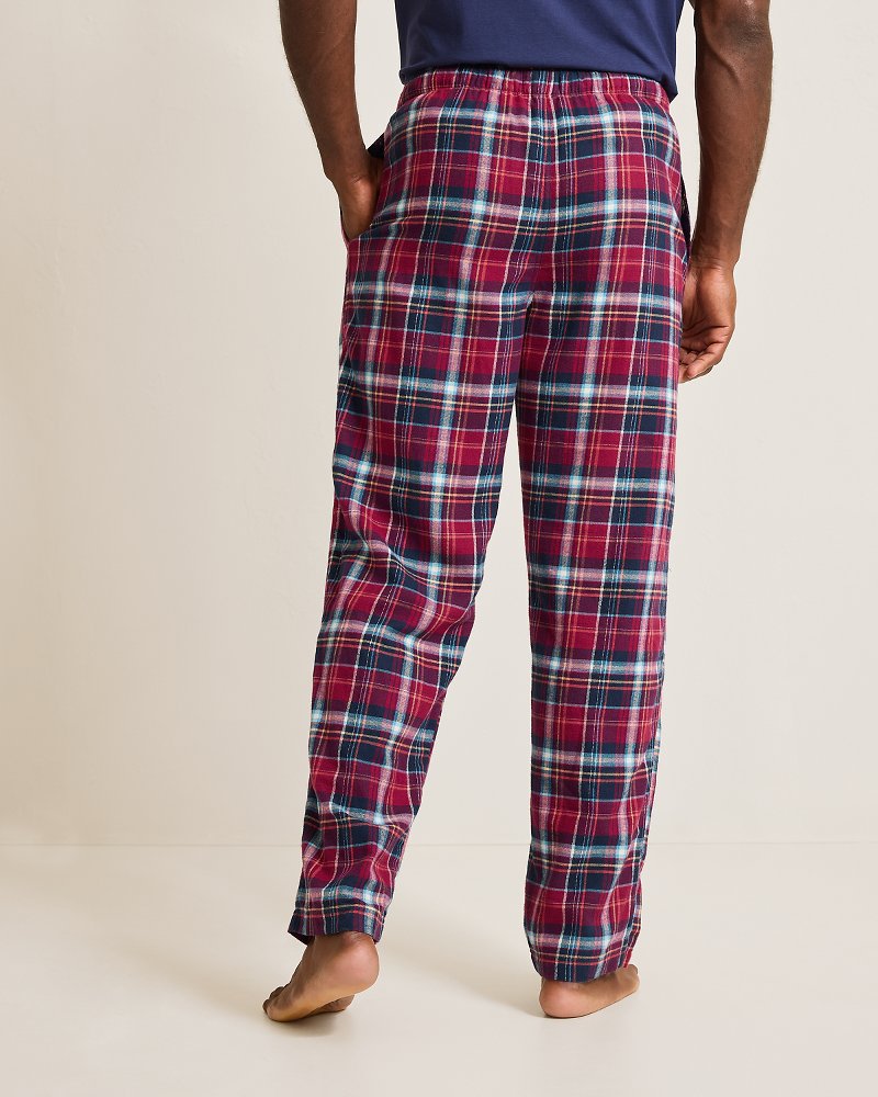 Tommy Bahama | Big & Tall Flannel Plaid Pajama Pants / Beet Red
