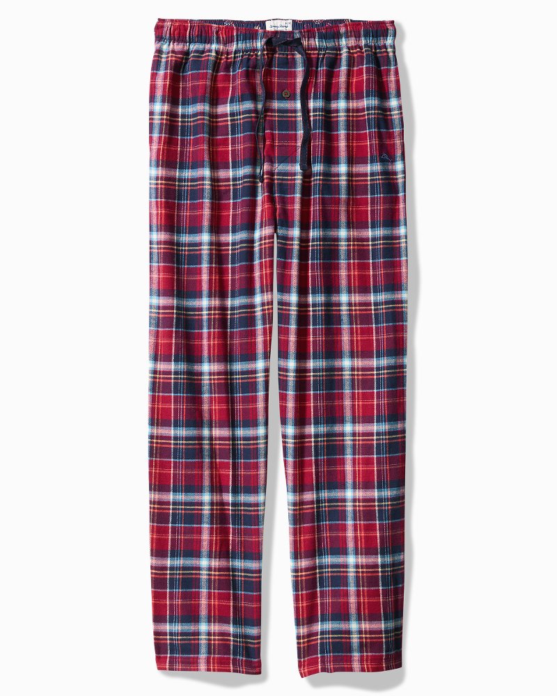 Tommy Bahama | Big & Tall Flannel Plaid Pajama Pants / Beet Red