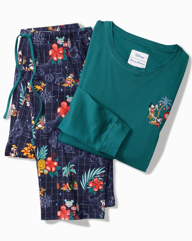 Tommy Bahama | Disney Long Sleeve & Pants Family Pajama Set / Tropical Teal