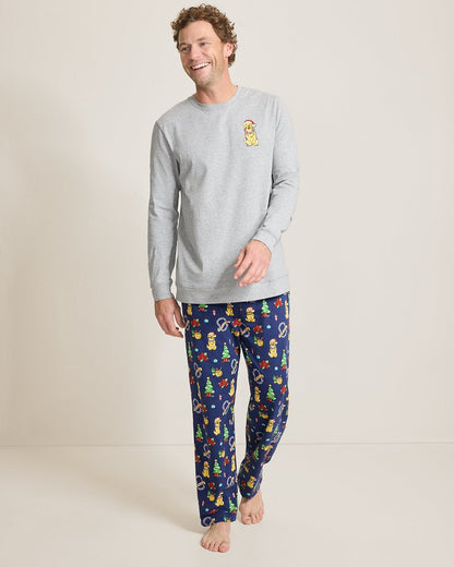 Tommy Bahama | Big & Tall Holiday Dog Long Sleeve & Pants Pajama Set / Island Navy