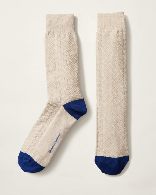 Tommy Bahama | Lauhala Weave Socks / Stone