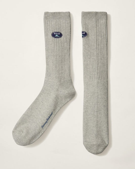 Tommy Bahama | Relax Ribbed Crew Socks / Light Grey Heather