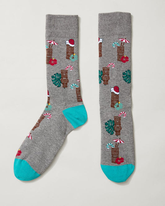 Tommy Bahama | Tiki's the Season Socks / Grey Heather
