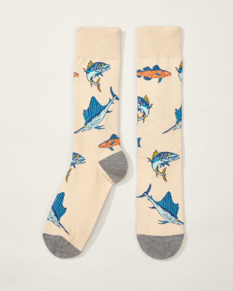 Tommy Bahama | Tide & Seek Socks / Stone