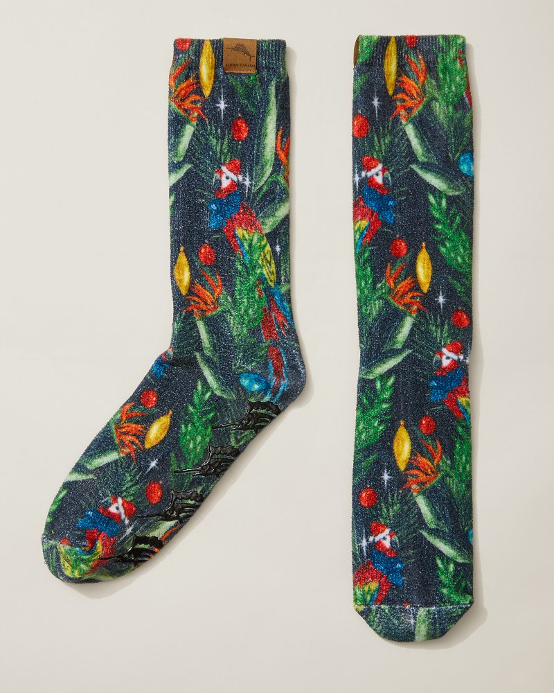 Tommy Bahama | Island Soft® Holiday Parrot Socks / Black