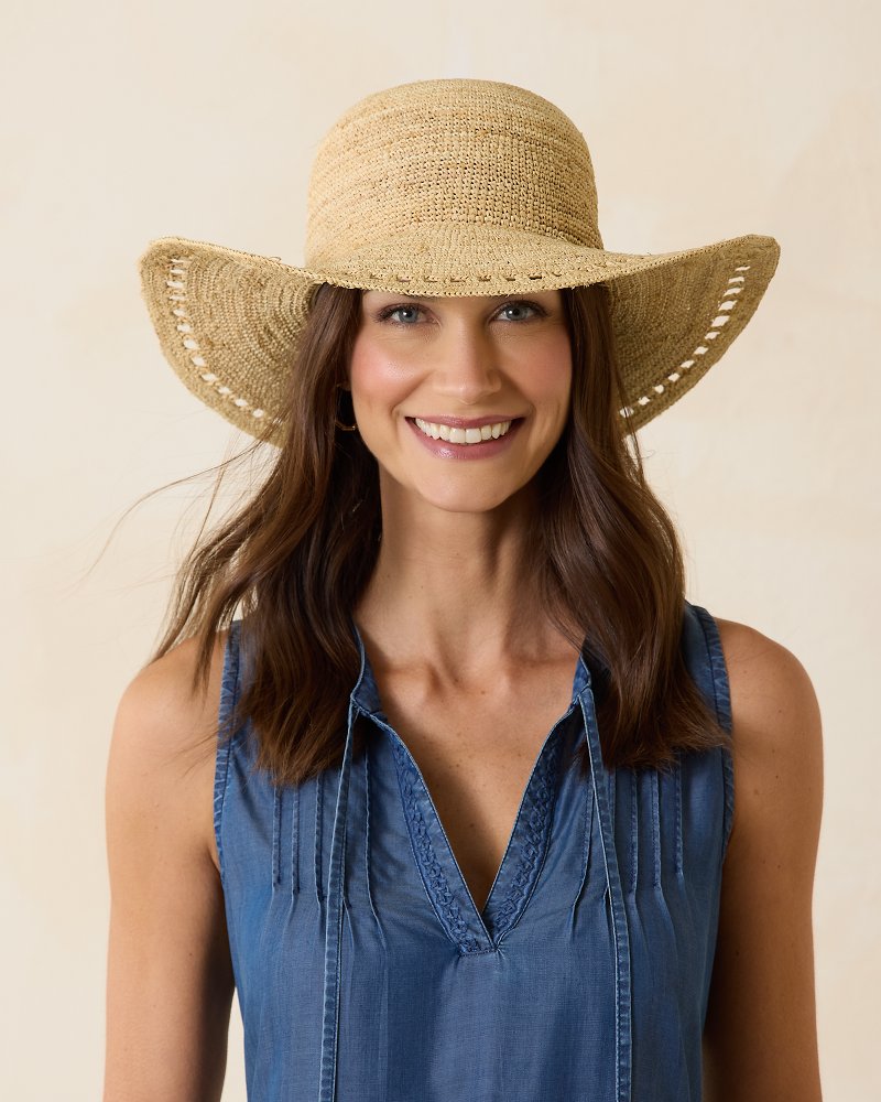 Tommy Bahama | Isla Crochet Raffia Sun Hat / Natural