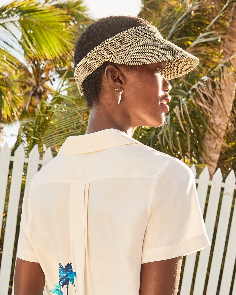 Tommy Bahama | Ultra-Braid Packable Visor / Brown Multi
