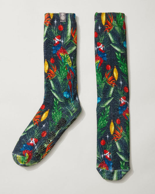 Tommy Bahama | Island Soft® Holiday Parrot Socks / Black