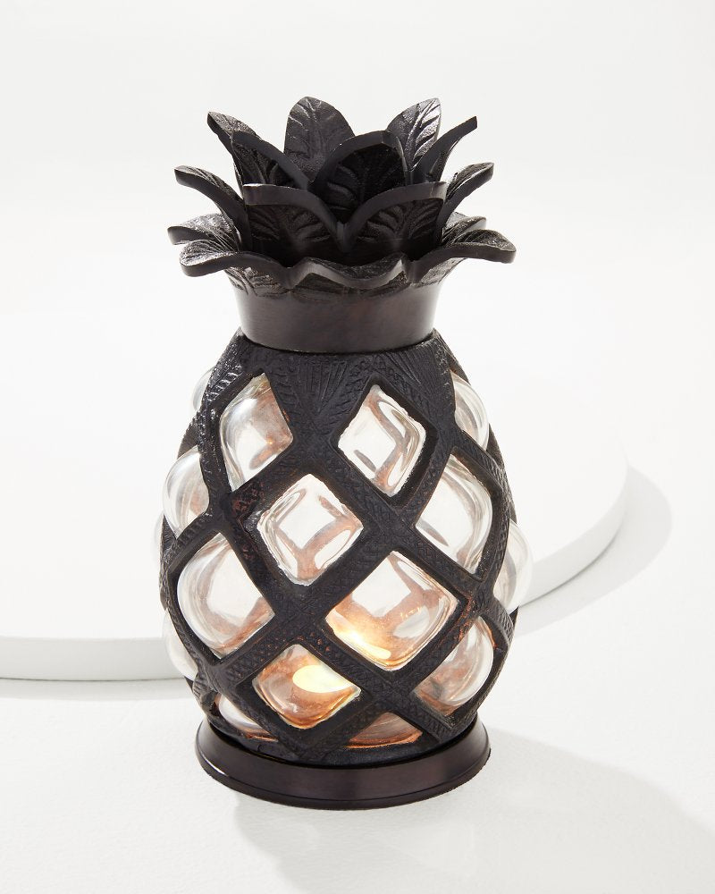 Tommy Bahama | Large Glass Pineapple Votive Holder / Clear