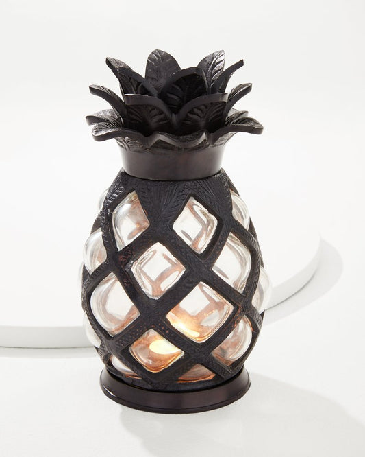 Tommy Bahama | Large Glass Pineapple Votive Holder / Clear