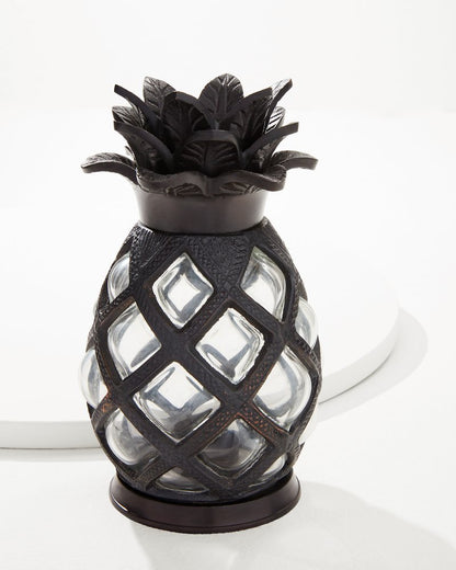 Tommy Bahama | Large Glass Pineapple Votive Holder / Clear