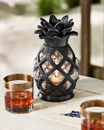 Tommy Bahama | Large Glass Pineapple Votive Holder / Clear