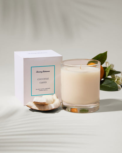 Tommy Bahama | Island Glow Luminary Candle Refill - Coconut Oasis / Coconut Oasis