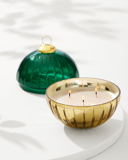 Tommy Bahama | Evergreen 8.5-oz. Etched Ornament Candle / Evergreen