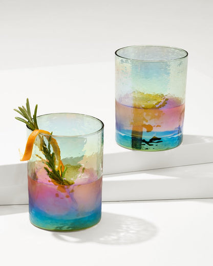 Tommy Bahama | Luster Rocks Glasses — Set of 2 / Light Blue