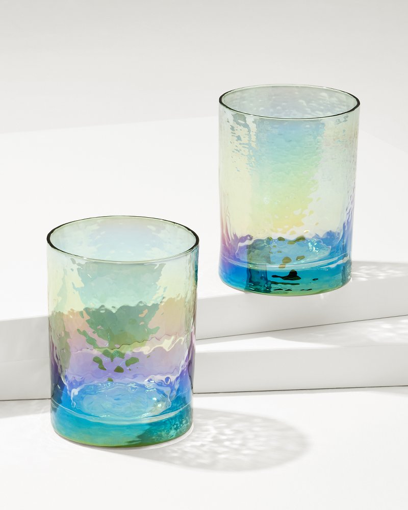Tommy Bahama | Luster Rocks Glasses — Set of 2 / Light Blue