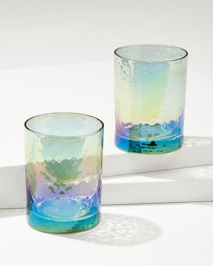 Tommy Bahama | Luster Rocks Glasses — Set of 2 / Light Blue