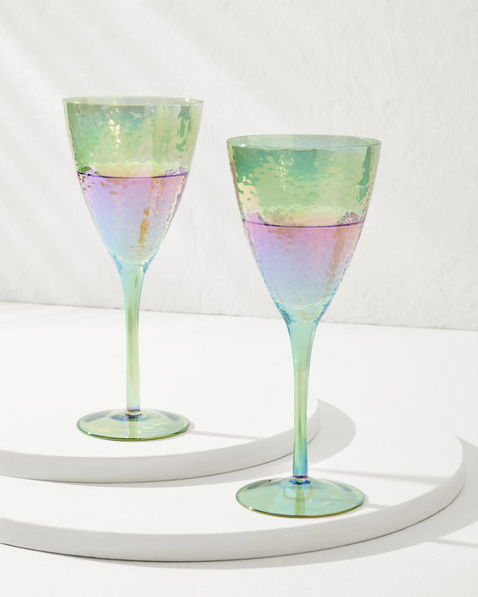 Tommy Bahama | Luster Wine Glasses — Set of 2 / Light Blue