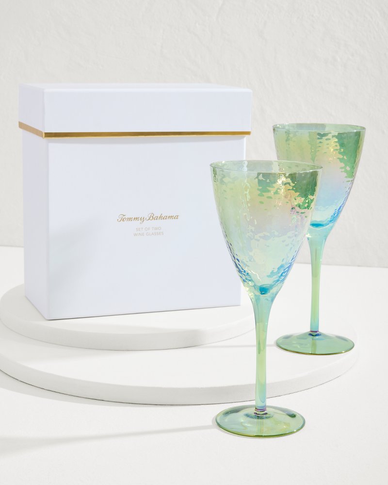 Tommy Bahama | Luster Wine Glasses — Set of 2 / Light Blue