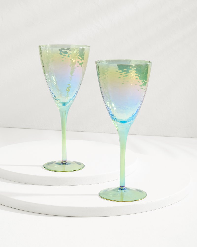 Tommy Bahama | Luster Wine Glasses — Set of 2 / Light Blue