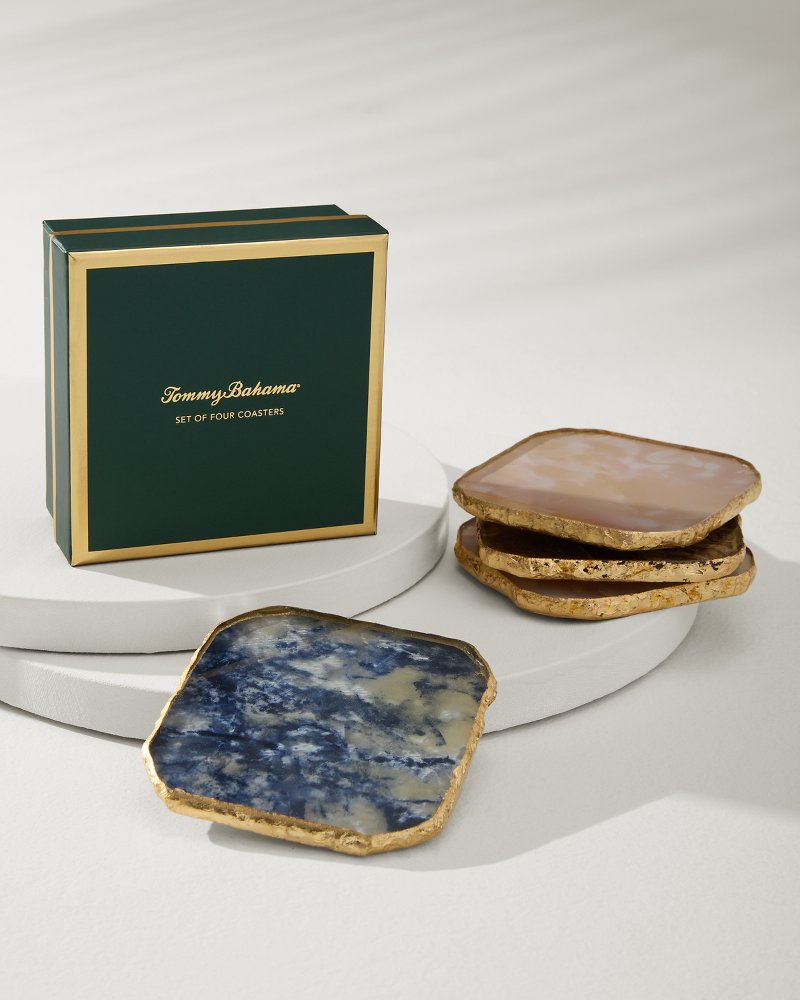 Tommy Bahama | Agate Coasters — Set of 4 / Multicolor