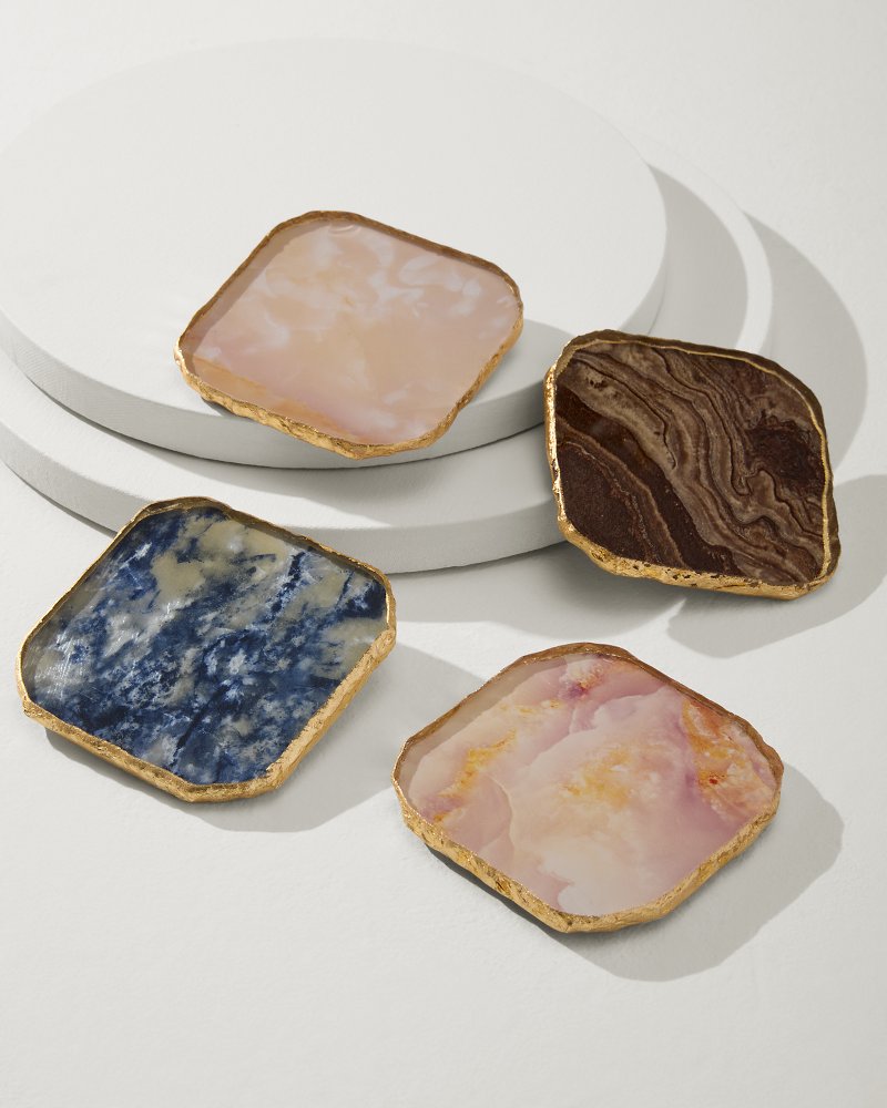 Tommy Bahama | Agate Coasters — Set of 4 / Multicolor