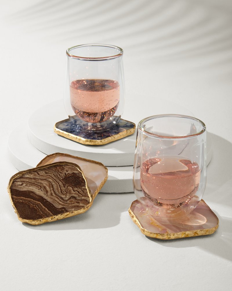 Tommy Bahama | Agate Coasters — Set of 4 / Multicolor