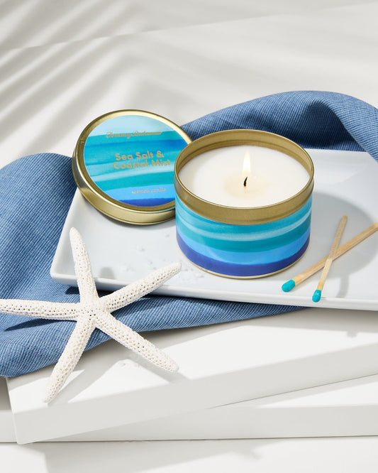 Tommy Bahama | Sea Salt and Coastal Mist 6-oz. Tin Candle / Multicolor