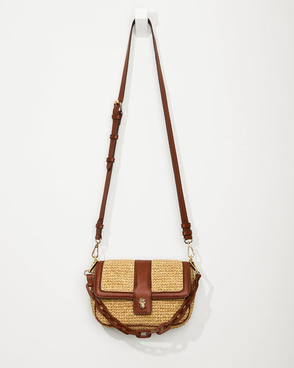 Tommy Bahama | Raffia & Leather Chain Crossbody / Multicolor