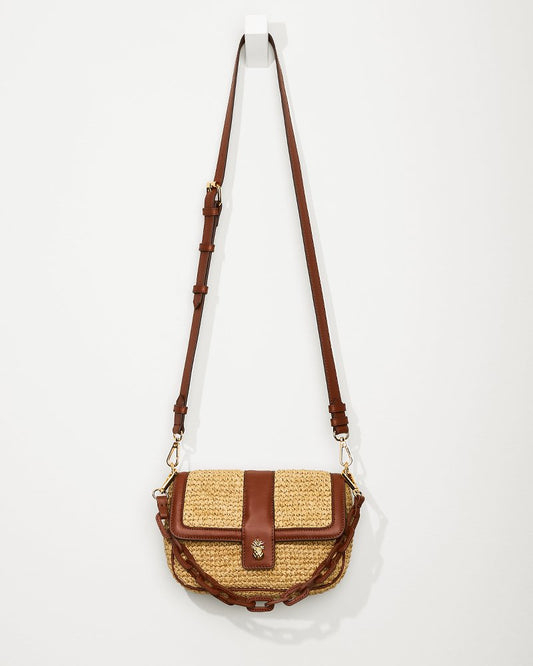 Tommy Bahama | Raffia & Leather Chain Crossbody / Multicolor