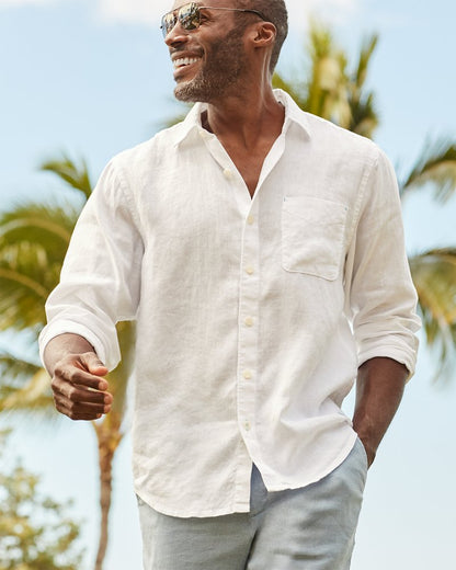 Tommy Bahama | Sea Glass Breezer Linen Shirt / White